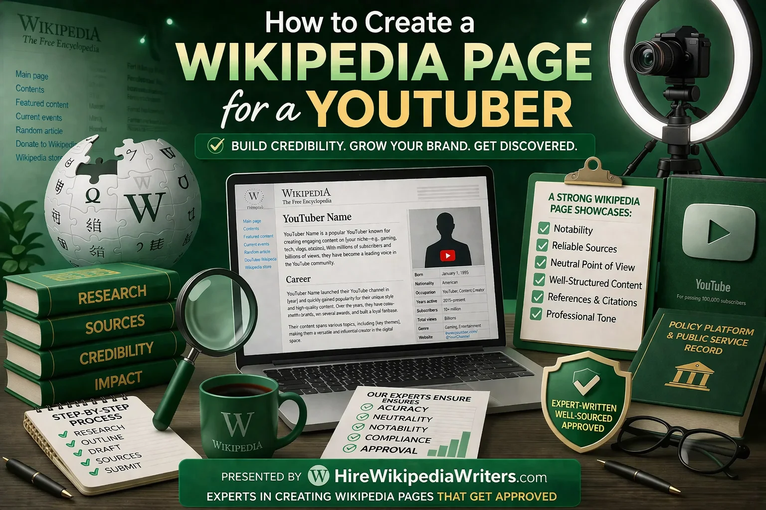 Wikipedia Page for a YouTuber