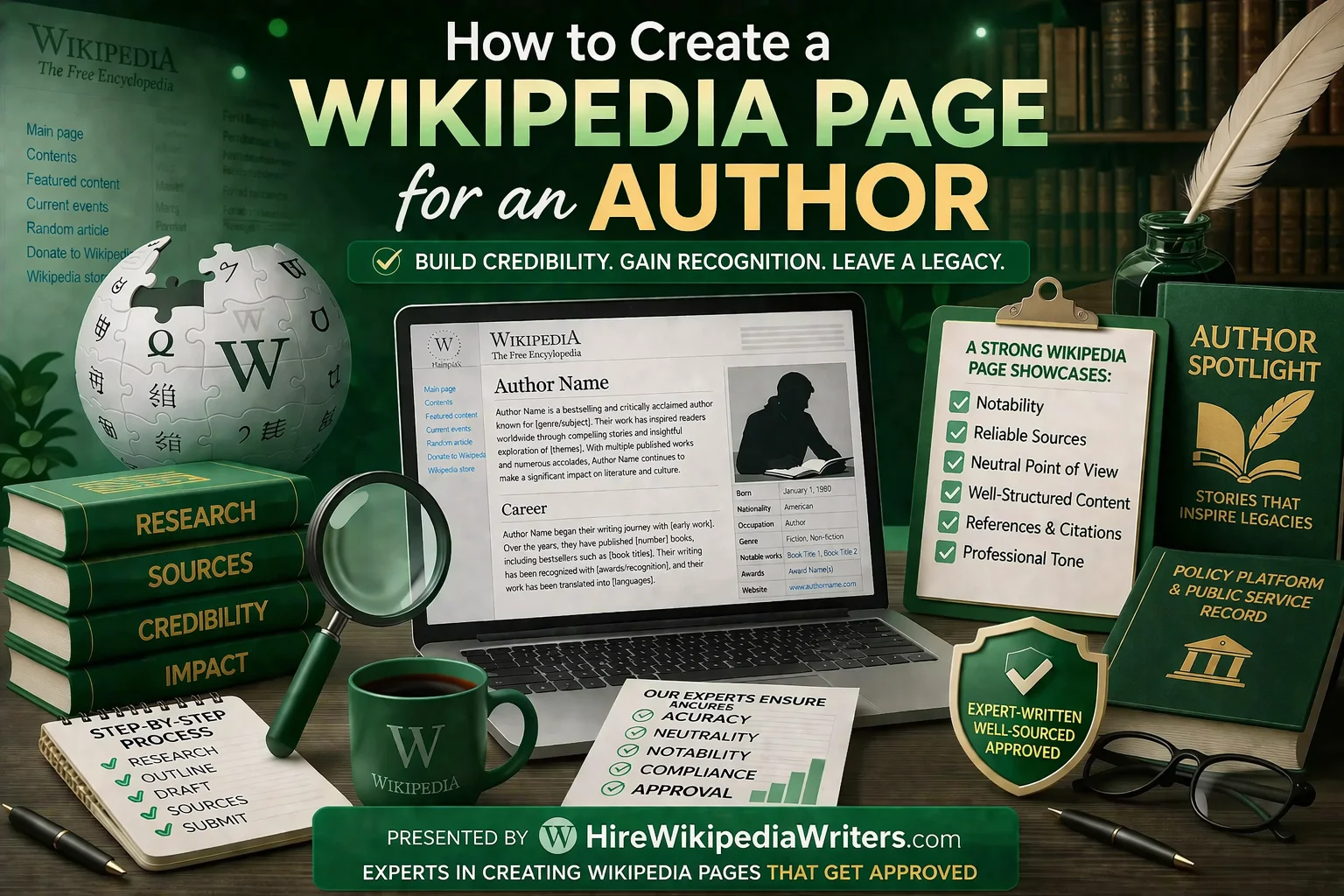 Wikipedia Page for an Author