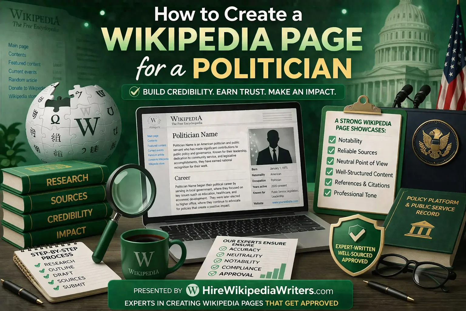 Wikipedia Page for a Politician