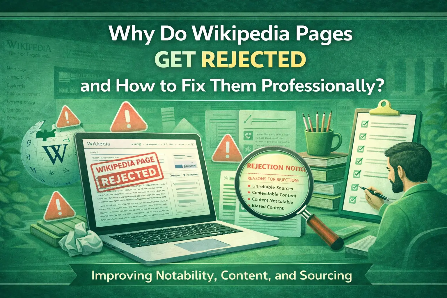 Wikipedia Pages Get Rejected